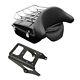 Black Chopped Trunk Backrest With Mount Rack Fit For Harley Tour Pak Touring 09-13