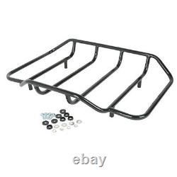 Black Chopped Trunk Luggage Rack Fit For Harley Touring Tour Pak Pack 1997-2013