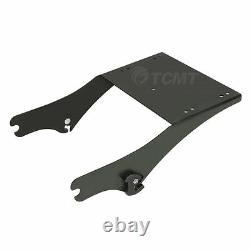 Black Chopped Trunk & Mount Rack Fit For Harley Tour Pak Electra Glide 1997-2008