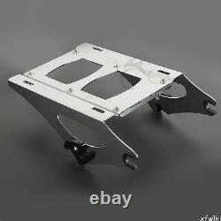 Black Chopped Trunk Mount Rack Fit For Harley Tour Pak Road Street Glide 14-22