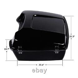 Black Chopped Trunk Mounting Rack Fit For Harley Tour Pak Electra Glide 2009-13