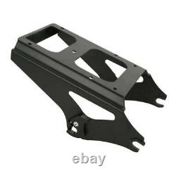 Black Chopped Trunk Mounting Rack Fit For Harley Tour Pak Pack Touring 2009-2013