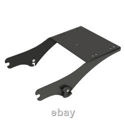 Black Chopped Trunk Pad 2 Up Mount Rack Fit For Harley Tour Pak Road Glide 97-08