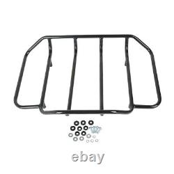 Black Chopped Trunk Pad Luggage Rack Fit For Harley Tour Pak Touring Glide 14-21