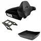 Black Chopped Trunk Pad Mount Fit For Harley Tour Pak Pack Touring 14-2022 17 18