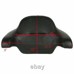 Black Chopped Trunk Pad Mount Fit For Harley Tour Pak Pack Touring 2014-21 17 18