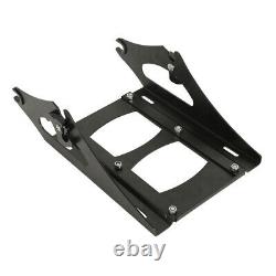 Black Chopped Trunk Pad Mount Rack Fit For Harley Tour Pak Pack Touring 14-2022