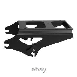 Black Chopped Trunk Pad Rack Docking Kit Fit For Harley Touring 2009-2013