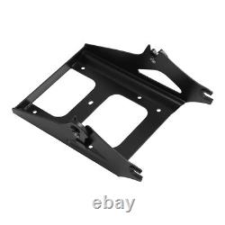 Black Chopped Trunk Pad Rack Docking Kit Fit For Harley Touring 2009-2013