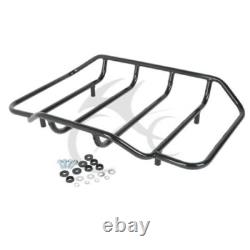 Black Chopped Trunk Rack Pad Docking Fit For Harley Touring 14-25