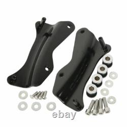 Black Chopped Trunk Rack Pad Docking Fit For Harley Touring 14-25