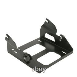 Black Chopped Trunk Solo Mount Rack Fit For Harley Tour-Pak Pack Touring 2014-21