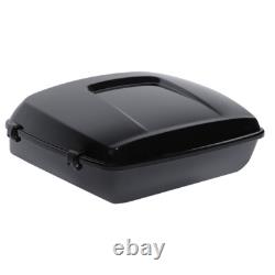 Black Chopped Trunk Solo Mount Rack Fit For Harley Touring Road Glide 14-Up