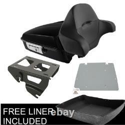 Black Chopped Trunk Solo Rack Plate Fit For Harley Tour Pak Road Glide 2014-2022