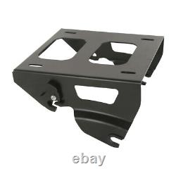 Black Chopped Trunk Solo Rack Plate Fit For Harley Tour Pak Road Glide 2014-2022