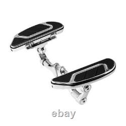 Black/Chrome Passenger Floorboard Fit For Harley Touring FLHX FLHT 1993-2023 21