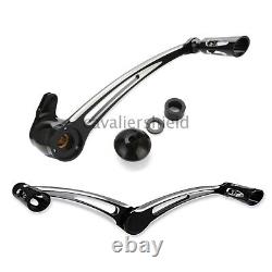 Black Cut Brake Arm Kit Shift Lever With Shifter Pegs For Harley Touring 2014-2020