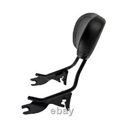 Black Detachable Passenger Backrest Sissy Bar Fit For Harley Touring 2009-2022