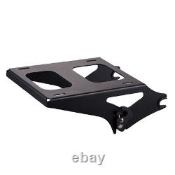 Black Detachable Two Up Tour Pack Mounting Bracket Rack For Harley Touring 09+