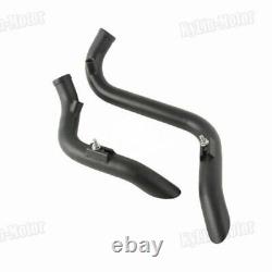 Black Drag Header Pipe Exhaust for Harley Sportster Softail Touring Dyna KY