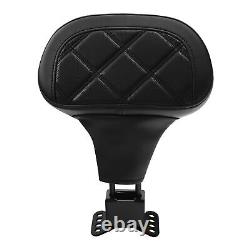 Black Driver Backrest Pad Fit For Harley Touring Electra Street Road King Glide