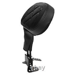 Black Driver Backrest Pad Fit For Harley Touring Electra Street Road King Glide