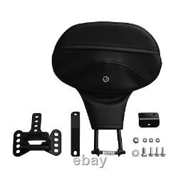 Black Driver Backrest Pad Fit For Harley Touring Electra Street Road King Glide