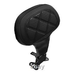 Black Driver Backrest Pad Fit For Harley Touring Electra Street Road King Glide