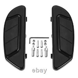 Black Driver Floorboard Fit For Harley Touring Street Road Glide King 1986-2024