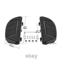 Black Driver Floorboard Fit For Harley Touring Street Road Glide King 1986-2024