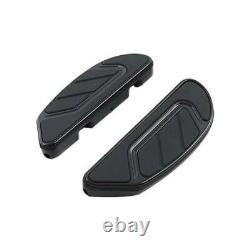 Black Driver Passenger Floorboard Fit For Harley Touring Street Road Glide 86-24