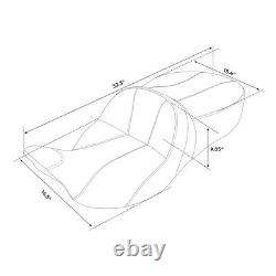 Black Driver Passenger Gel Seat Fit For Harley Touring Electra Tri Glide 2009-23