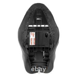 Black Driver Passenger Gel Seat Fit For Harley Touring Electra Tri Glide 2009-23