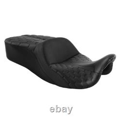 Black Driver Passenger Gel Seat Fit For Harley Touring Road Street Glide 09-23