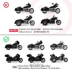 Black Driver Passenger Gel Seat Fit For Harley Touring Road Street Glide 09-23