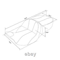 Black Driver Passenger Gel Seat Fit For Harley Touring Road Street Glide 09-23