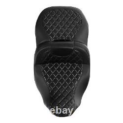 Black Driver Passenger Gel Seat Fit For Harley Touring Tri Street Glide 2009-23