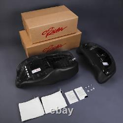 Black Driver Passenger Seat & Backrest Pad Fit For Harley Touring Glide 09-2023