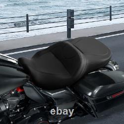 Black Driver Passenger Seat Fit For Harley Touring Road Glide Models 2009-2023 Black Driver Passenger Seat Fit For Harley Touring Road Glide Models 2009-2023