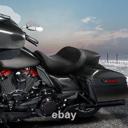 Black Driver Passenger Seat Fit For Harley Touring Road Glide Models 2009-2023 Black Driver Passenger Seat Fit For Harley Touring Road Glide Models 2009-2023