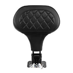 Black Driver Rider Backrest Pad Fit For Harley Touring CVO Road Glide 2023-2025