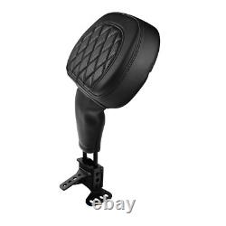 Black Driver Rider Backrest Pad Fit For Harley Touring CVO Road Glide 2023-2025