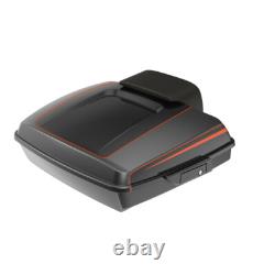 Black Earth and Vivid Black Razor Tour Pak Pack Trunk Backrest For 1997+ Harley