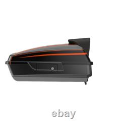 Black Earth and Vivid Black Razor Tour Pak Pack Trunk Backrest For 1997+ Harley