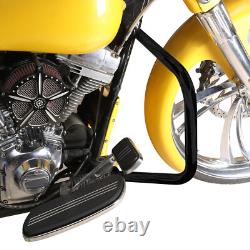 Black Engine Guard Highway Crash Bar Fits For Harley Touring Electra Glide 97-08