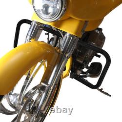 Black Engine Guard Highway Crash Bar Fits For Harley Touring Electra Glide 97-08