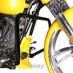Black Engine Guard Highway Crash Bar Fits For Harley Touring Electra Glide 97-08