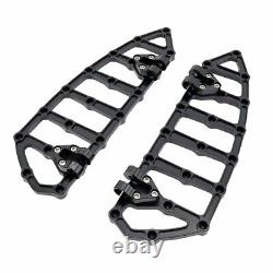 Black Floorboards Foot Pegs Pedals For Harley Touring Road King Softail Trike