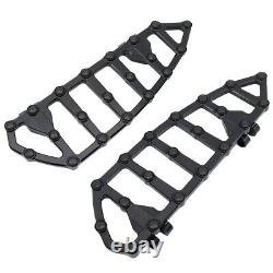 Black Floorboards Foot Pegs Pedals For Harley Touring Road King Softail Trike