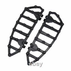 Black Floorboards Foot Pegs Pedals For Harley Touring Road King Softail Trike